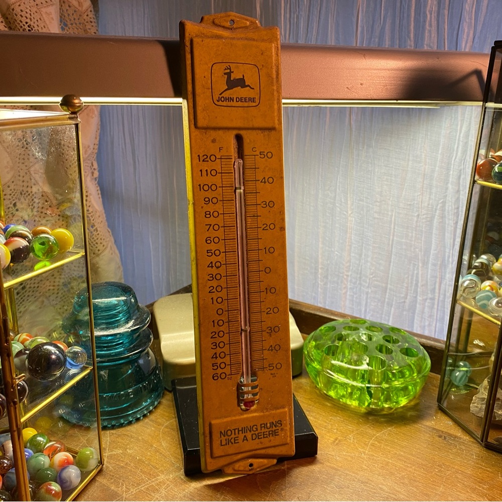 1952 John Deere thermometer nothing runs like a deere